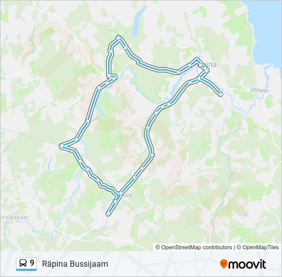 9 bus Line Map