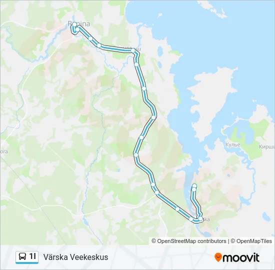 1I Bus Line Map