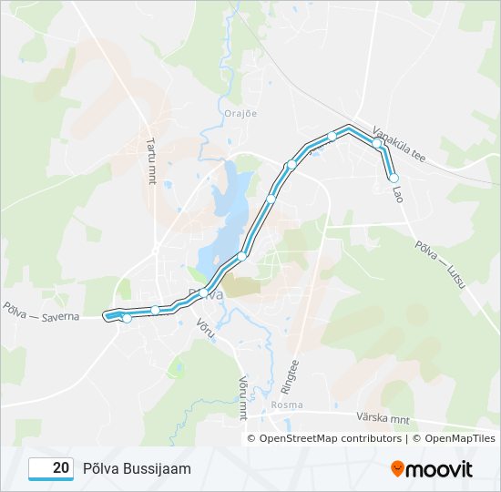 20 bus Line Map