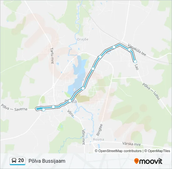 20 Bus Line Map