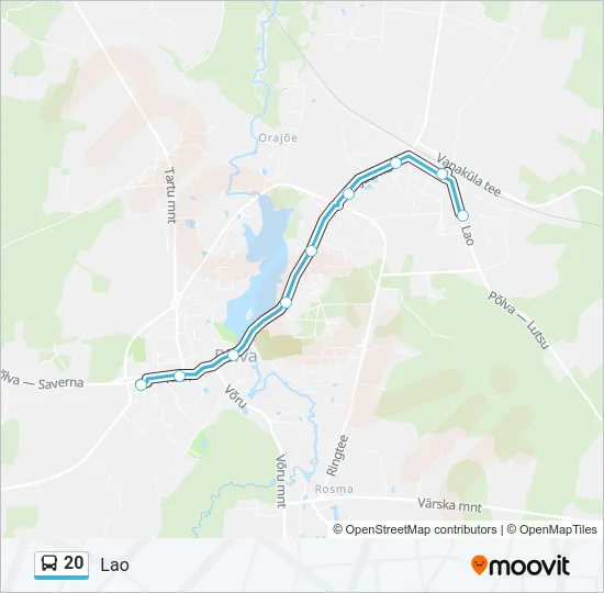 20 Bus Line Map