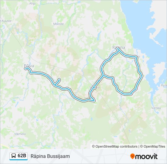 62B bus Line Map