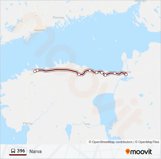 396 Bus Line Map