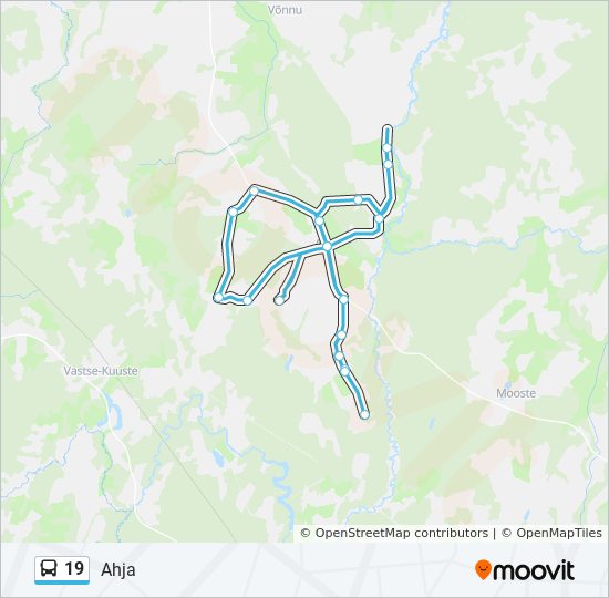 19 bus Line Map