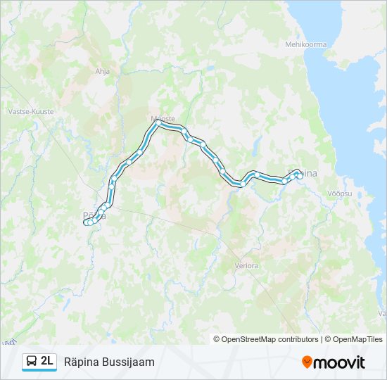 Автобус 2L: карта маршрута