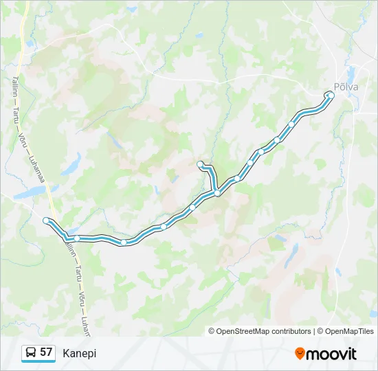 Автобус 57: карта маршрута