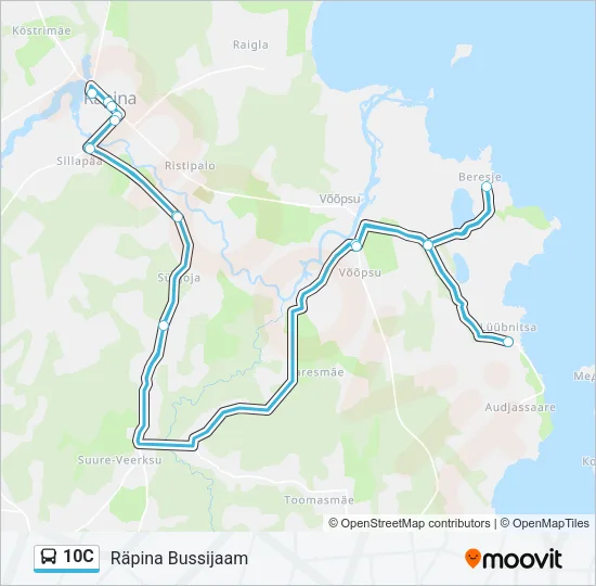 10C Bus Line Map
