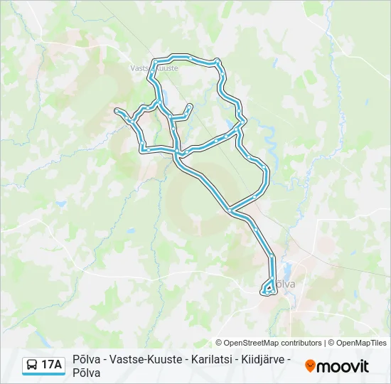 Автобус 17A: карта маршрута