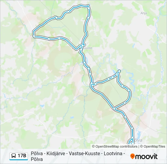 Автобус 17B: карта маршрута