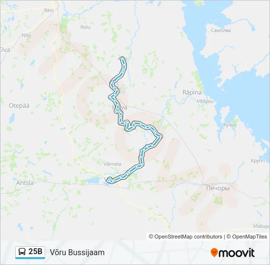 25B Bus Line Map