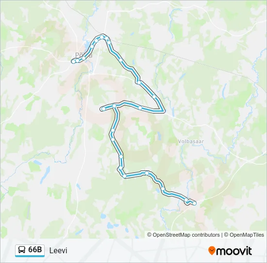 66B Bus Line Map