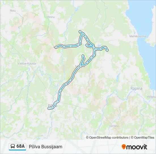 68A Bus Line Map