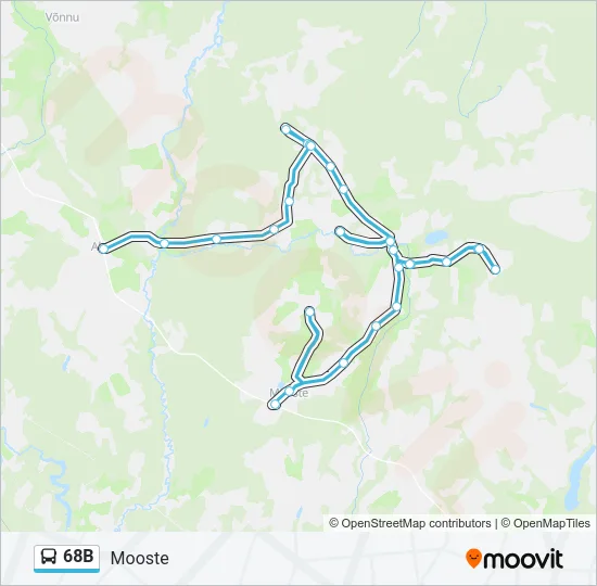 68B Bus Line Map