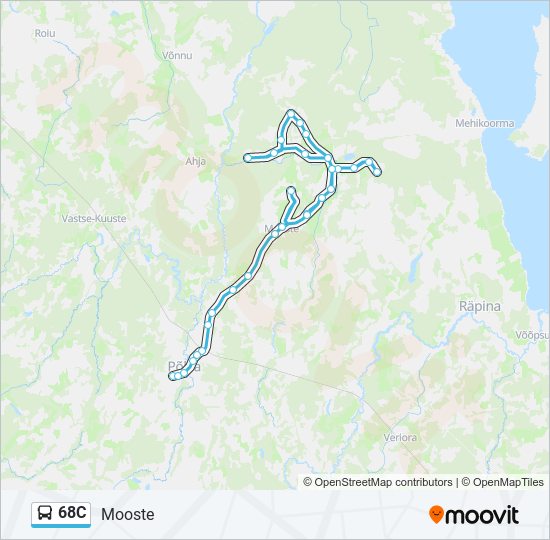 68C bus Line Map