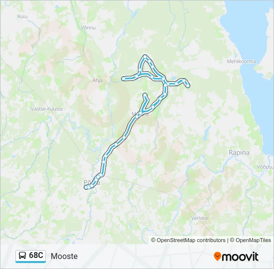 68C Bus Line Map