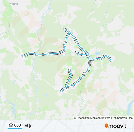 68D bus Line Map