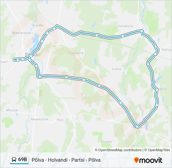 69B Bus Line Map