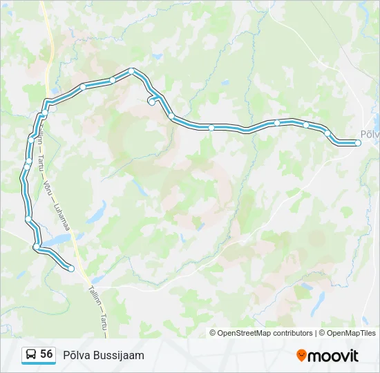 56 Bus Line Map