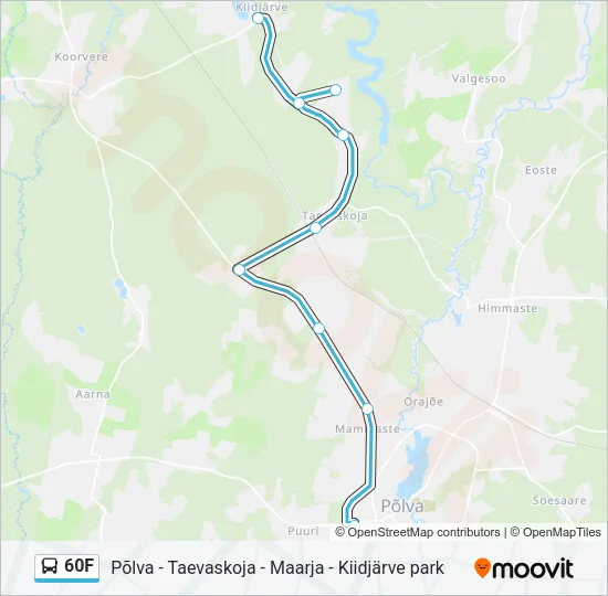 60F Bus Line Map