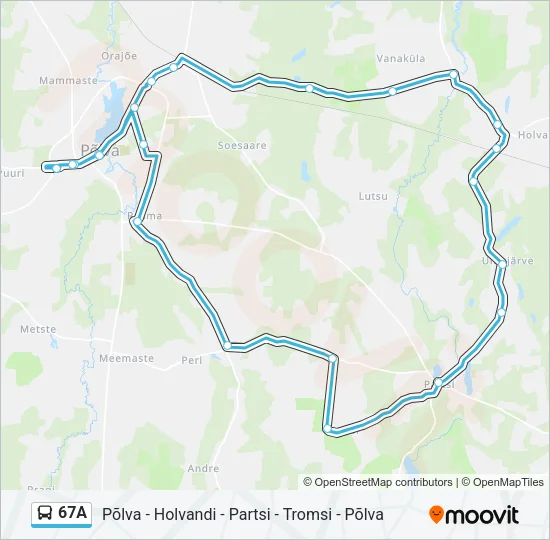 67A Bus Line Map