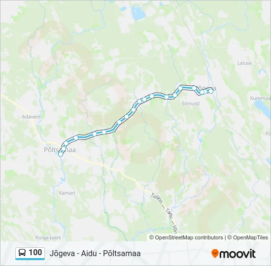 100 Bus Line Map