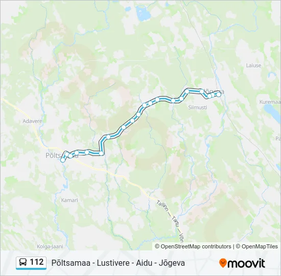 112 Bus Line Map