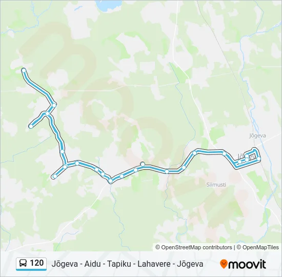 120 Bus Line Map