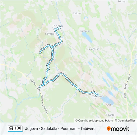 130 Bus Line Map