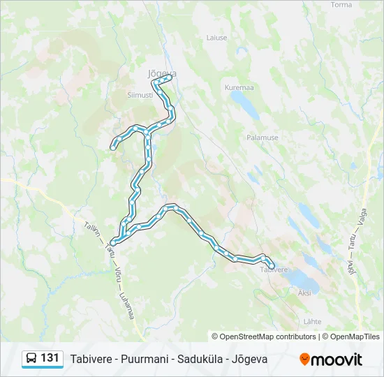 131 Bus Line Map