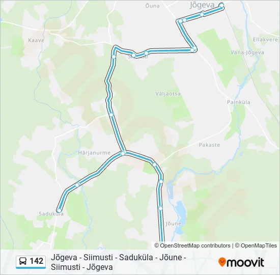 142 Bus Line Map