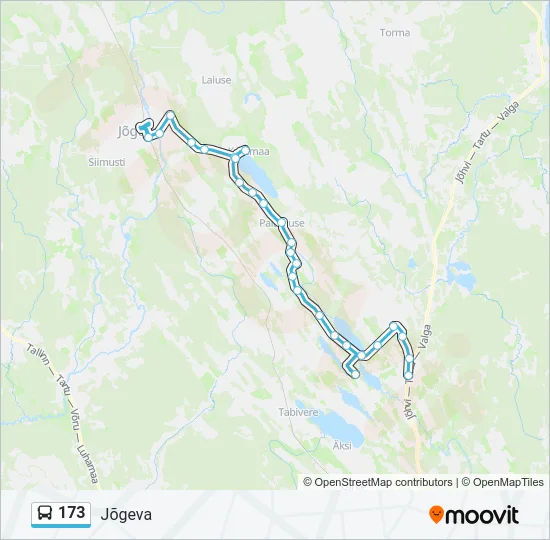 173 Bus Line Map