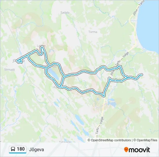 180 Bus Line Map