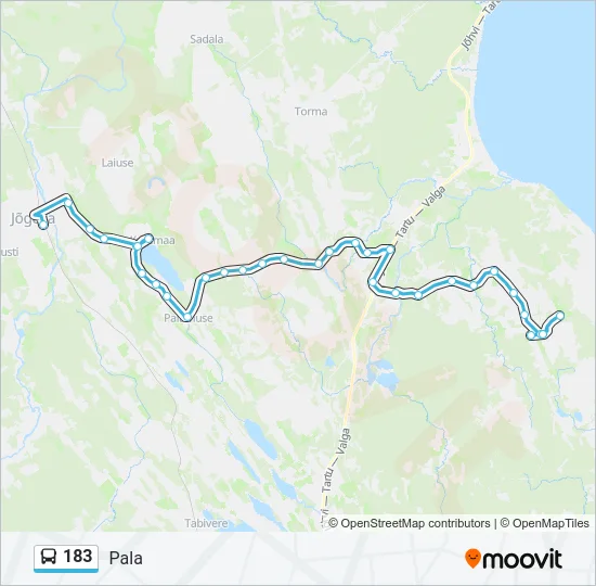 183 Bus Line Map