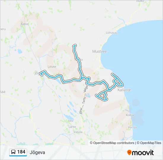 184 Bus Line Map