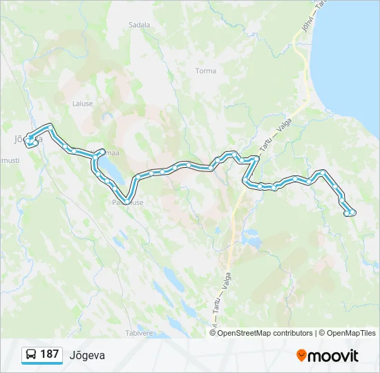 187 Bus Line Map