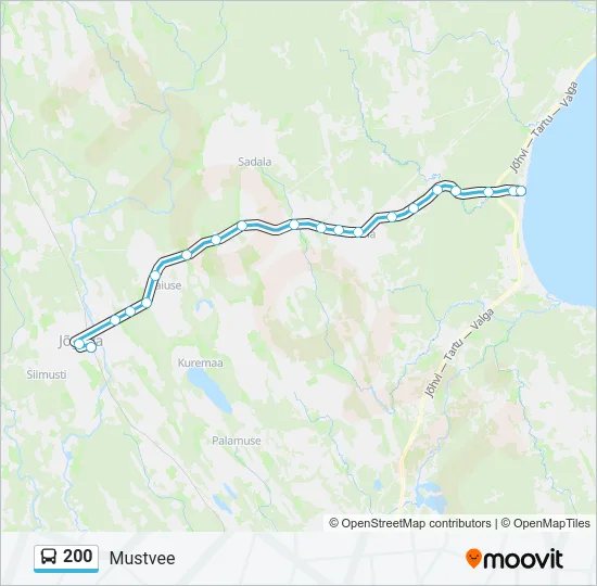 200 Bus Line Map
