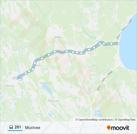 201 Bus Line Map