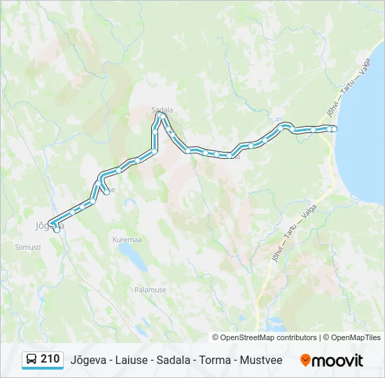 210 Bus Line Map