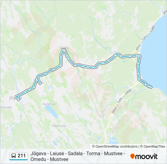 211 Bus Line Map