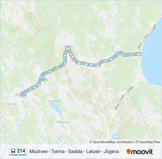 214 Bus Line Map
