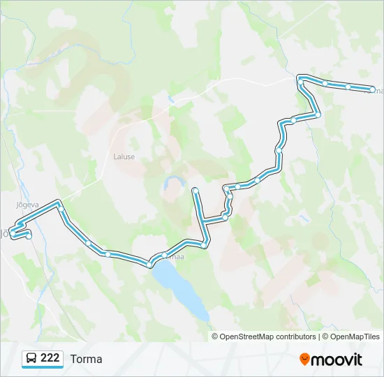 222 Bus Line Map