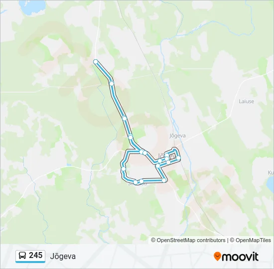 245 Bus Line Map