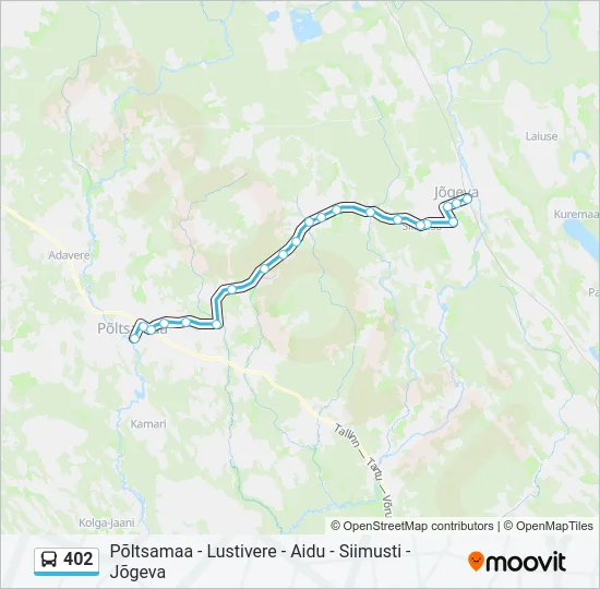 402 Bus Line Map