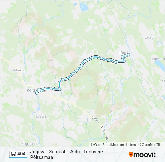 404 Bus Line Map