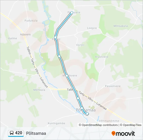 420 Bus Line Map