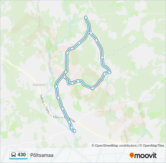 430 Bus Line Map