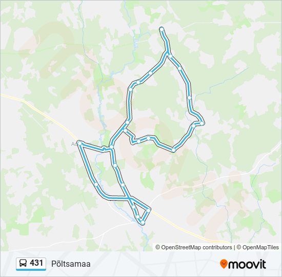 431 bus Line Map