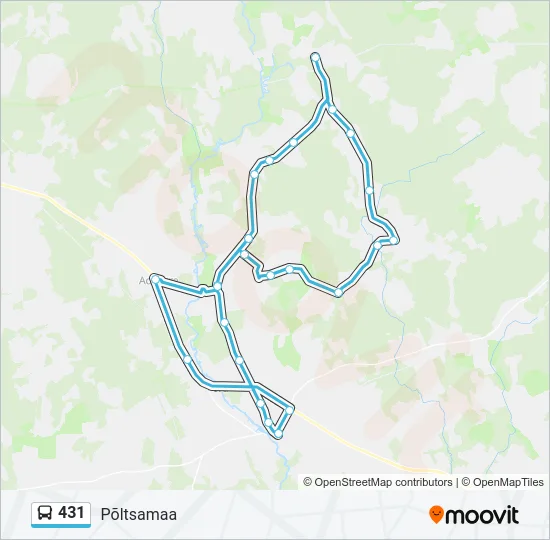 431 Bus Line Map