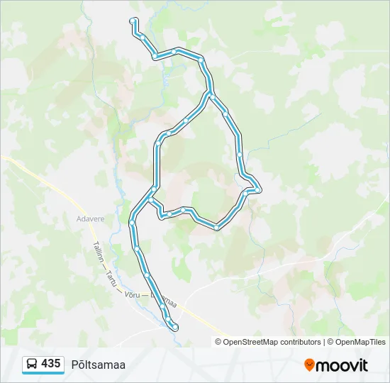 435 Bus Line Map