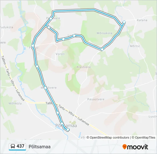 437 Bus Line Map